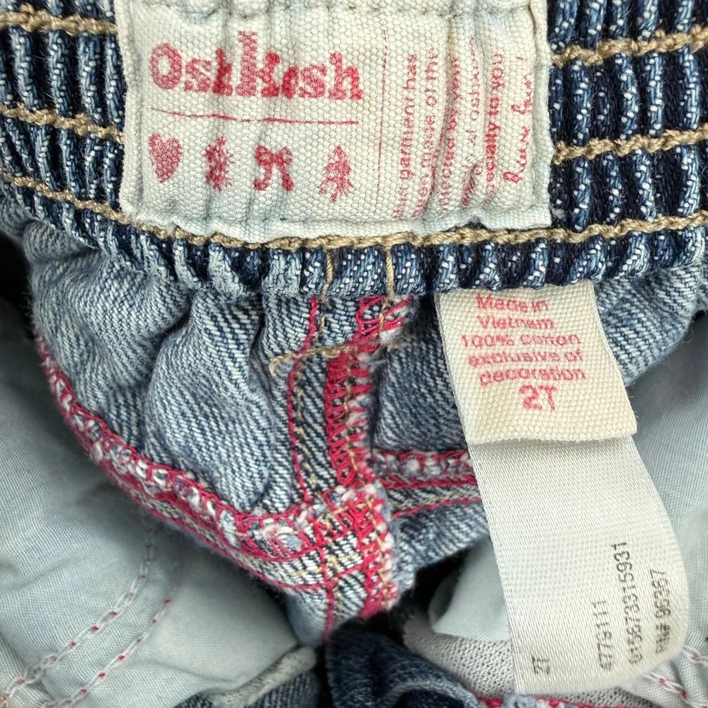 Oshkosh Vintage Girl's‎ Floral Embroidered Jeans 2T
